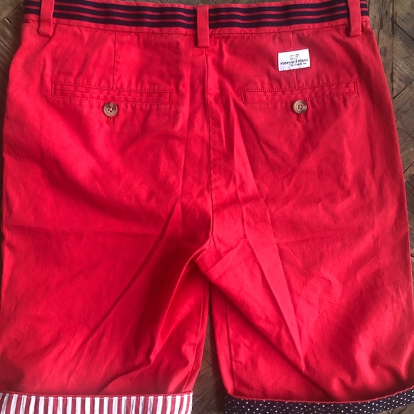 Vineyard Vines Red Khaki Shorts - Picture 9 of 9